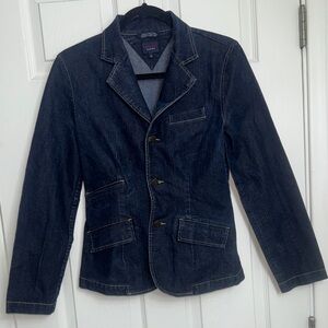 Dark Blue Denim Blazer